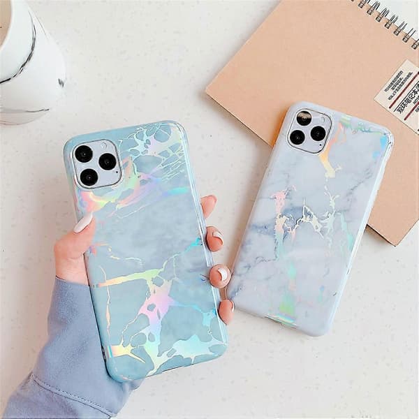 iPhone 11 TPU Kiiltävä laser Marmori IMD Värikäs Matkapuhelinkotelo