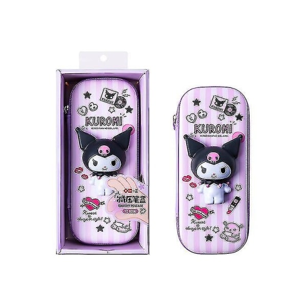 PU Pennfodral med Stor Kapacitet Kawaii Hellokitty Cinnamoroll Melody Skolpennor Väska Fodral Pennfodral Tillbehör Kontorsmaterial