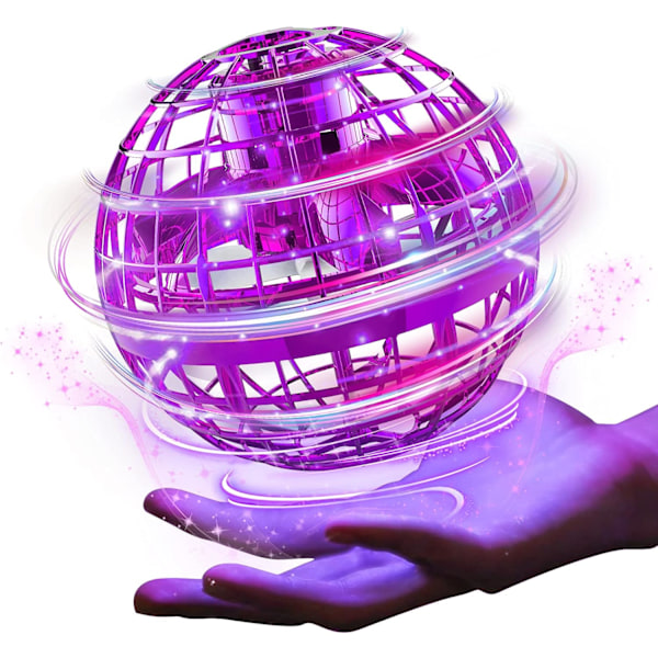 Uppgraderad flygande orb-boll leksak, handkontrollerad boomerang hoverboll, kosmisk glob flygande spinner med oändliga trick Purple