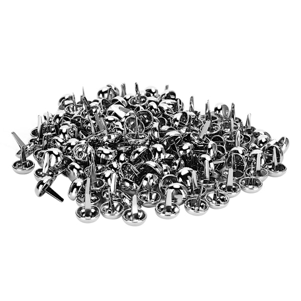 200 stk. 1,5 cm Bunnnagler 2-fots soppformede naglehoder for lær DIY Håndveske