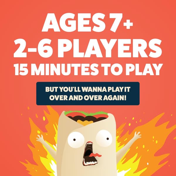 Exploding Kittens - Esittelee Throw Throw Burrito - Polttopallokorttipeli - Perhekorttipelit aikuisille, teineille ja lapsille - 2-6 pelaajaa - Ikäsuositus 7+