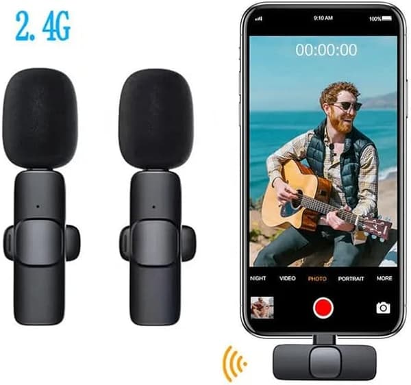 Trådløs Lavalier-mikrofon til Android, Mini-optagelsestelefonmikrofon til livestreaming, videooptagelse, interview, clip-on plug and play
