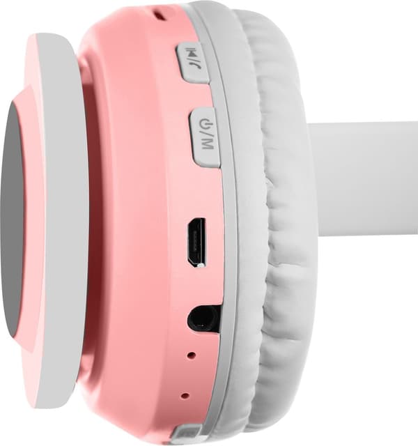 Barnehodetelefoner Bluetooth LED Trådløse Katteører 16865 (Rosa)
