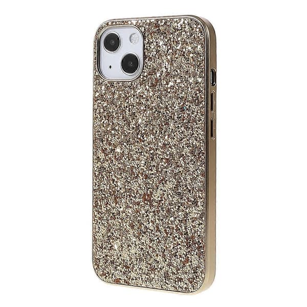 Elektropletteret TPU+PC glittercover til iPhone 15