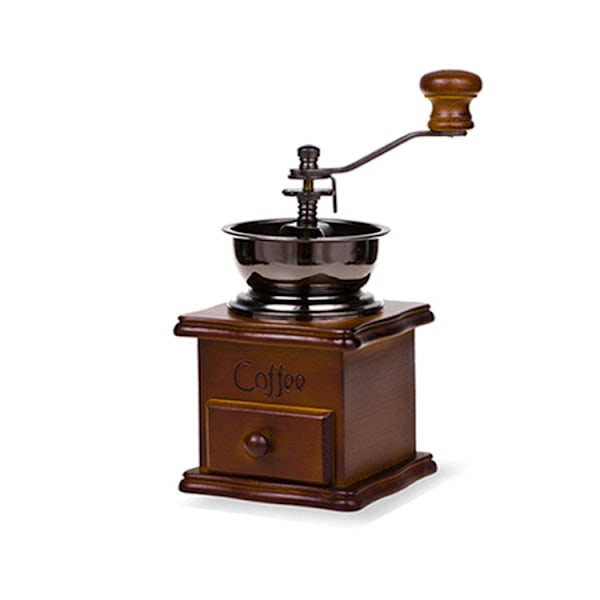 Kaffekvern Tre Vintage Antikk Keramisk Håndsveiv Kaffekvern med Retro Stil Tre Kaffekvern