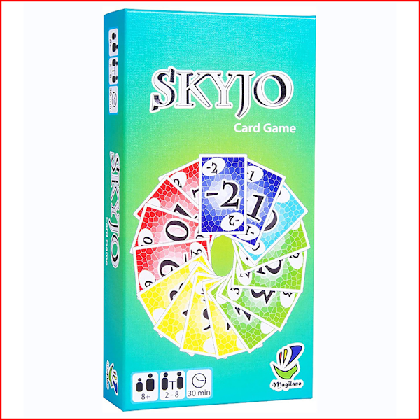 Skyjo kortspel ger spänning till familjesammankomster med sitt engagerande spel och strategiska utmaningar. Perfekt för avslappnat spel.