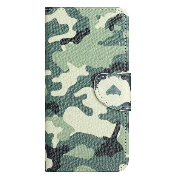 Til iPhone 16 Etui Mønstertryk PU Læderpung Telefon Cover Stå View