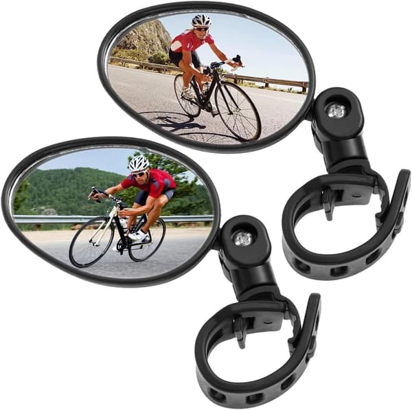Cykelbackspeglar (2-pack), konvexa backspeglar, justerbara roterande backspeglar för styrmontering.