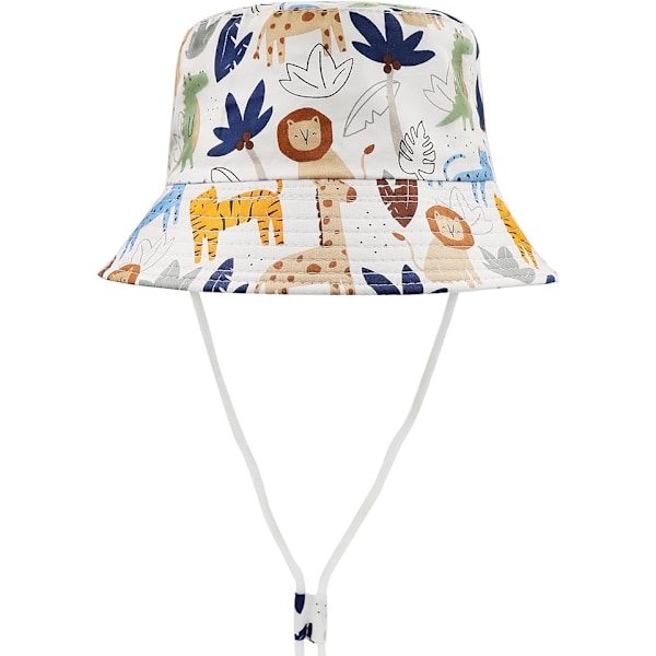 Sombrero para el sol de verano, sombrero de playa de algodón puro, estampado de frutas animales de dibujos animados unisex