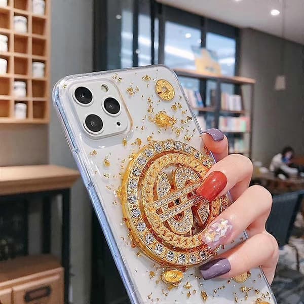 Til iPhone 11 Pro Max Roterende Penge Mere Relief Enhed Telefon Cover