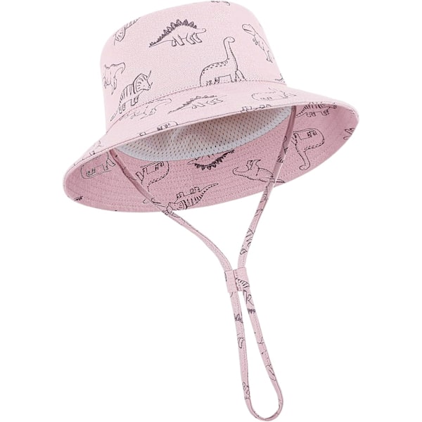 Solhatt for barn UPF 50+ solbeskyttelse Justerbar stropp Justerbar hakestropp Rosado 6-12 meses