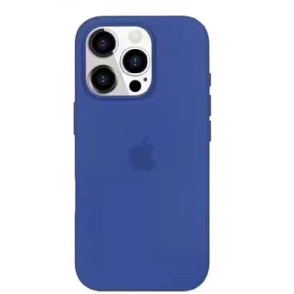 Passer til iPhone 16-serien flydende silikone mobiltelefon etui, kompatibel med MagSafe mobiltelefon sæt etui med vibrationslydeffekt animation Bright blue iPhone 16plus