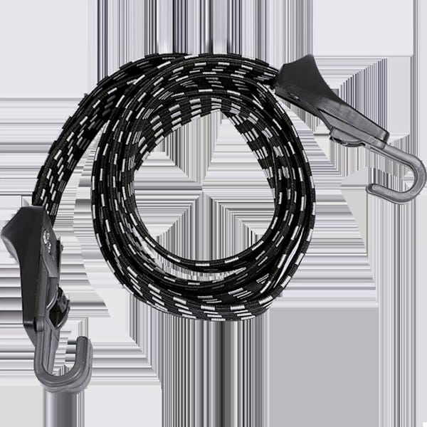 2 stk. 3 i 1 Multifunktionel Elastisk Fastgørelsesreb med Krog (68 cm)