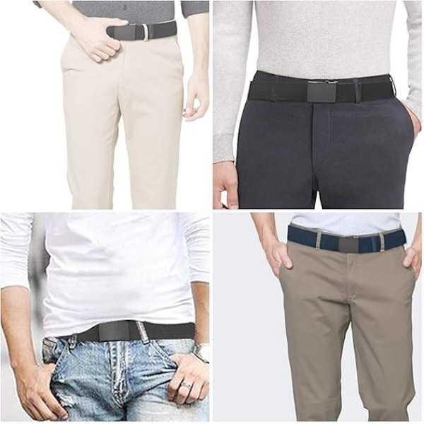 Unisex Vävt Bälte Vävd Canvas Rem Metall Flip Stängning Spänne Justerbar Armé Stil Midjeband Utomhus Brukskläder, 130cm x 3.8cm