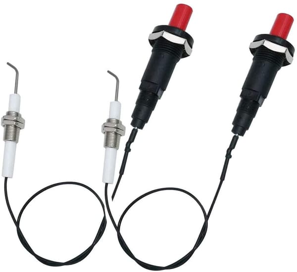 2 stk Piezo-tennersett Piezo-tenner Pin-type Gassgrill
