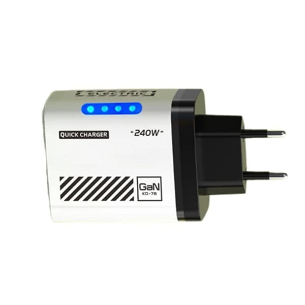 Xiaomi 240W hurtiglader Multiportlader 2USB+3 Type C 240W med lys Telefon Gan ladehode for iPhone 16 15pro Adapter EU Hvit EU White