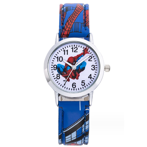 Children Boys Spiderman Quartz Watch Bracelet Blue