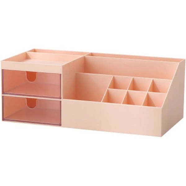 Kosmetisk Organizer Display og Oppbevaringsstativ (Rosa)