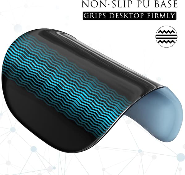 Ergonomisk musematte med håndleddstøtte i minneskum, komfortabel musematte for bærbar PC, smertelindrende håndleddstøtte Pure Blue