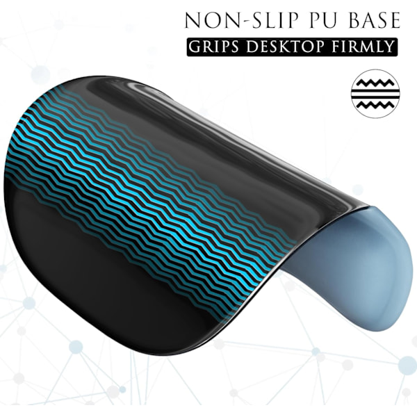 Ergonomisk musmatta med handledsstöd i minnesskum, bekväm datormusmatta för bärbar dator, smärtlindrande handledsstöd Pure Blue