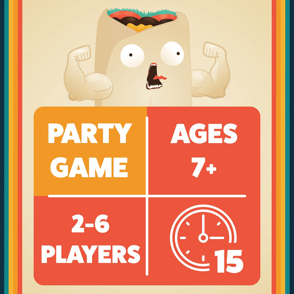 Kast Kast Burrito fra Exploding Kittens - Et kortspill med kanonball