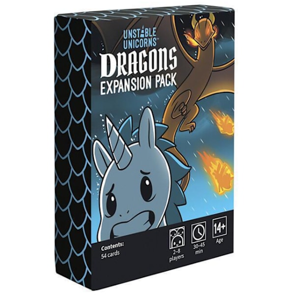 Unstable Unicorn Adventures Utvidelsespakke - Designet for å legge til i Unstable Unicorn kortspillet ditt dragons extension