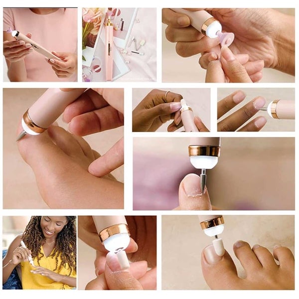 Elektrisk Nagelfil - Elektrisk Fil - 5 stycken rosa