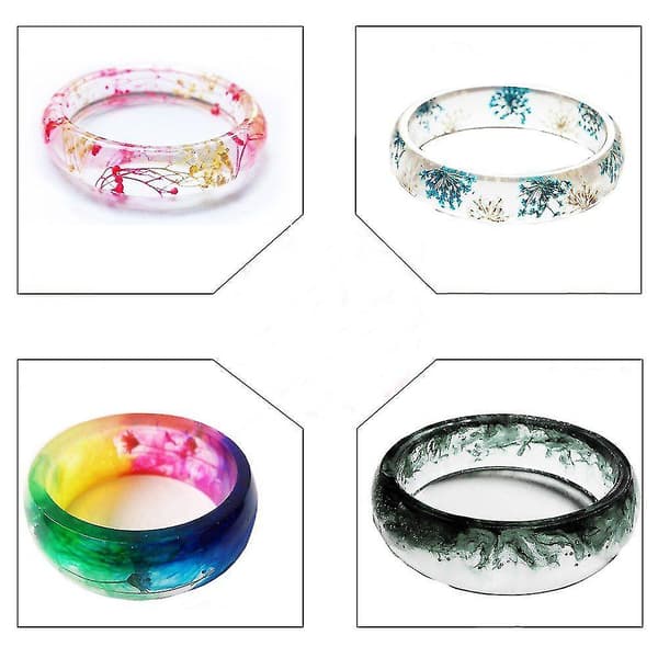 4 stk. silikonform rund for armbånd smykkelaging DIY
