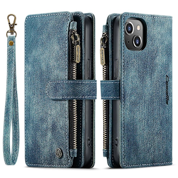 För iPhone 14 Plus CaseMe C30 Multifunktionellt Telefon Läderfodral