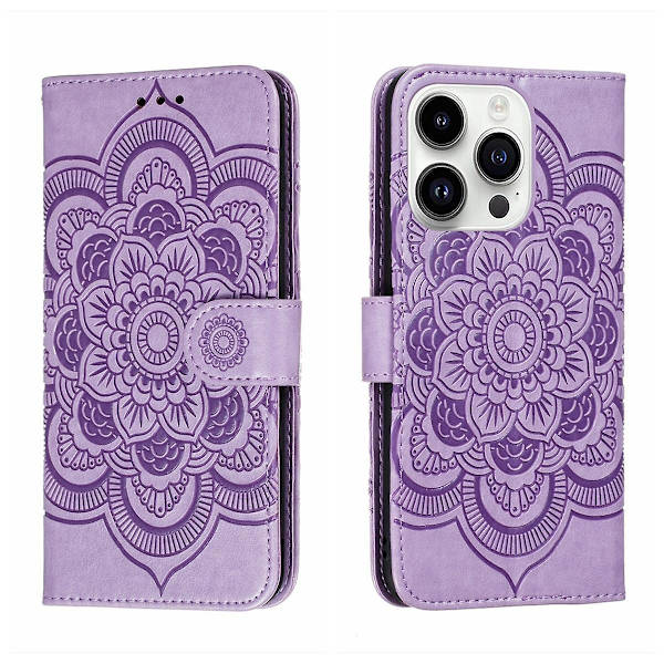 Mandala Nahkakotelo iPhone 15 Pro -puhelimelle