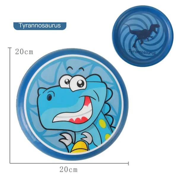 Mjuk frisbee för barn, plastleksak, säker för nybörjare, handkastning, utomhussporter, interaktion mellan föräldrar och barn Egg-stealing dinosaur