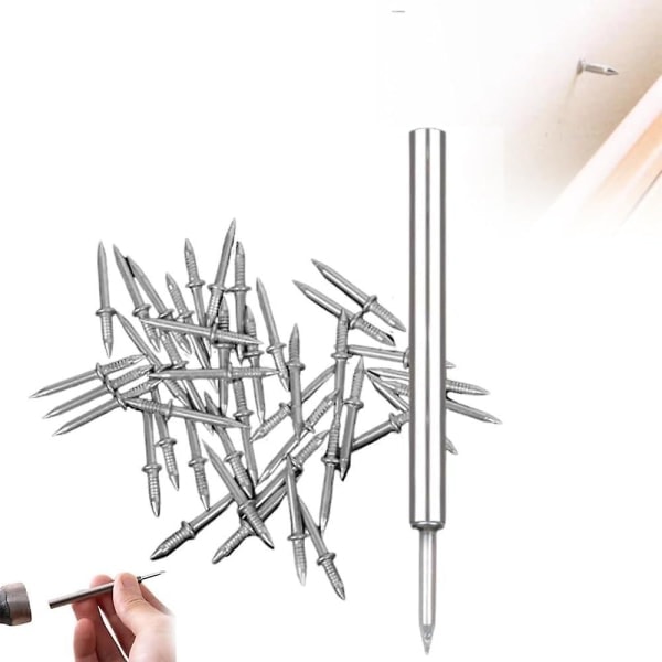 100 pcs double hair nail, socket line without marks nail, invisible safety screws