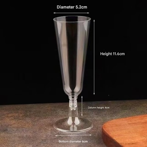 50 st 150 ml plastvinglas, champagneglas, rödvinsglas, mångsidiga, ett måste för festkarnevaler 50 items