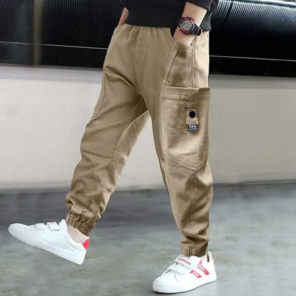 Kaki overalls til drenge Camo bukser til børn (120-130)cm khaki 120-130