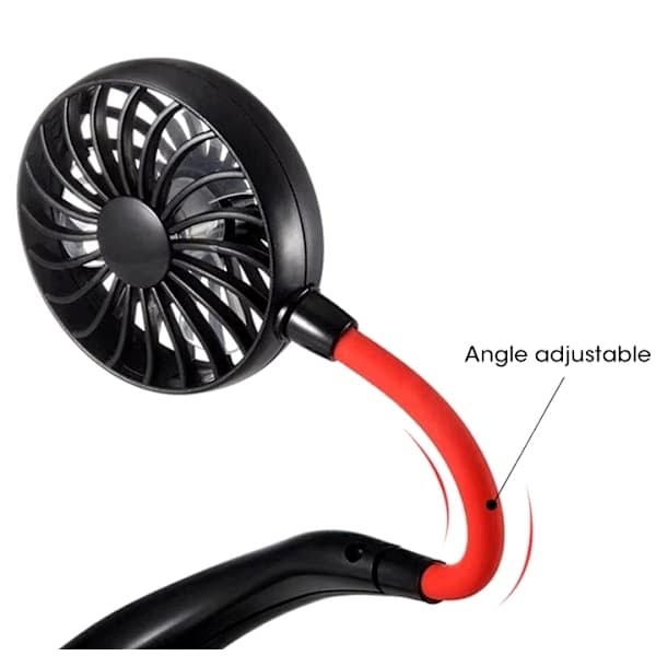 2-pak - Bærbar ventilator - Hæng rundt om halsen / Halsventilator - Sort Sort