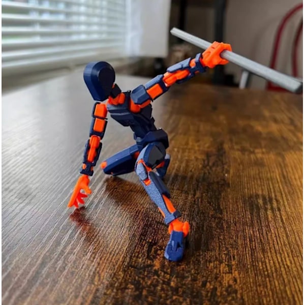 Robotleksaker med flera leder, robotmodeller med flera karaktärer för 3D-utskrift, actionfigurer för skrivbordsdekoration - presenter för spelälskare Blue Orange