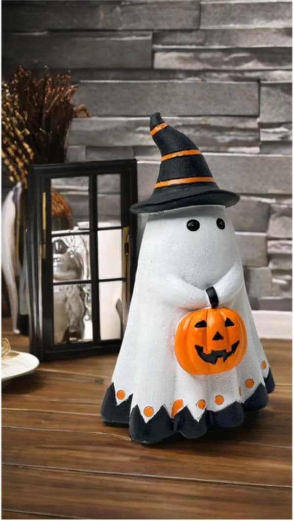 Spøkelsesstatue, Resin Rude Ghost Figur, Skummel Spøkelsespynt, Skummel Resin Ghost-pynt