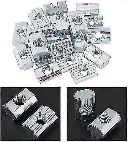 20 st Standard Glidmutter För Aluminiumprofiltillbehör (T-mutter Typ 40 M8)
