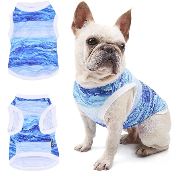 Sommerhundetrøje, Hundekølevest, Blødt Hundebeklædning, Hundeløs Vest, UV-beskyttelse Kæledyr T-shirt til Små og Mellemstore Hunde og Katte Kæledyr M