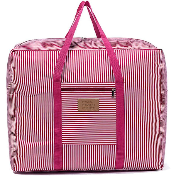 Vattentät tjock stor förvaringsväska 600D Oxford Organizer Resväska för filtar, täcke, kuddar, kläder flytta hem (Rosa, Medium) Medium