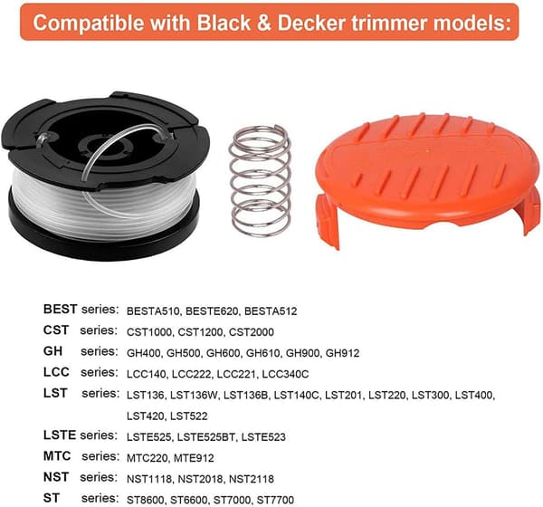 Trimmer Spole, 9,1 m Lång Nylon Spole 1,65 mm Tråddiameter