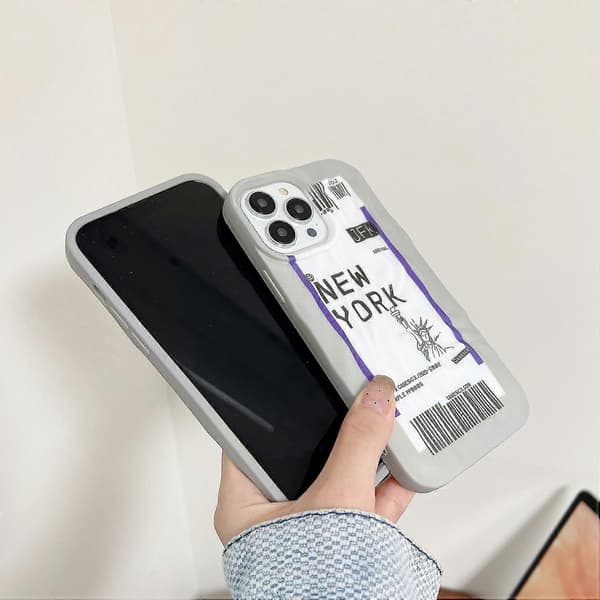Til iPhone 15 Pro Max Cover Lysende Flybillet Mønster Print TPU Telefon Cover