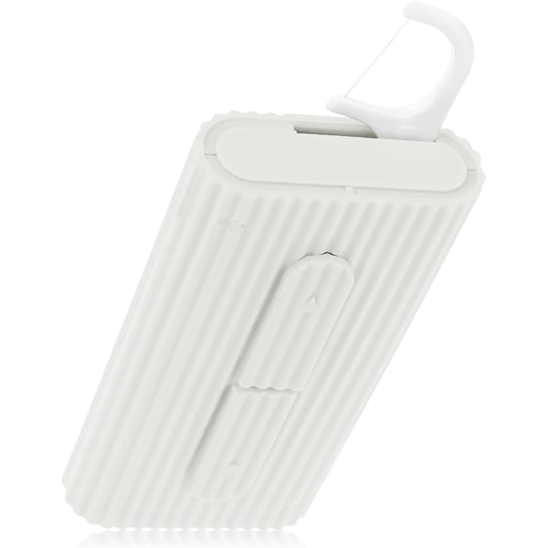Portabel Tandtrådsbehållare Automatisk Tandtrådsplock Organisatör Resefodral Tandtrådsdispenser Förvaringsfodral Återfyllningsbara Hållare White