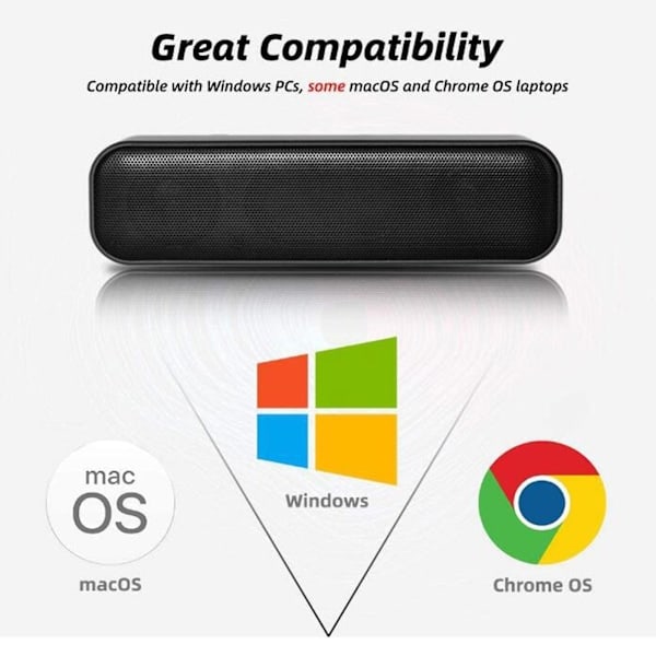 Bærbar PC Liten Lyd Datamaskin Skrivebordshøyttaler Multimedia Skrivebord Lang Stripe Lyd