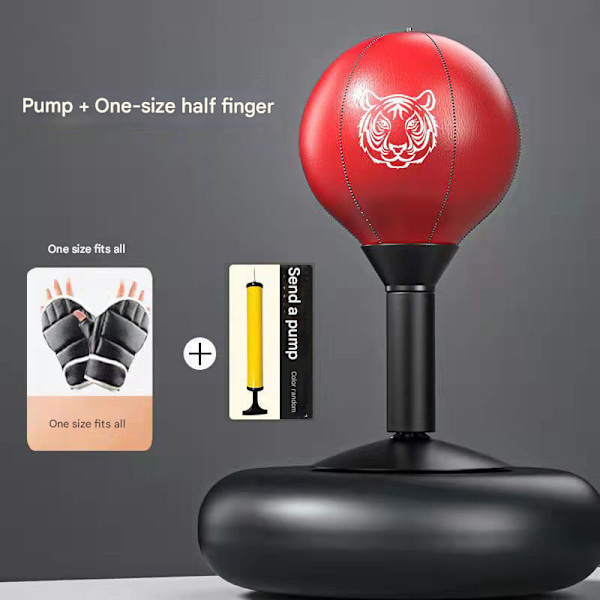 Boxningshastighetsboll för skrivbord med sugkopp, avlastningsboll för barn och vuxna, träningsboll för reaktionsmål, träningsutrustning red