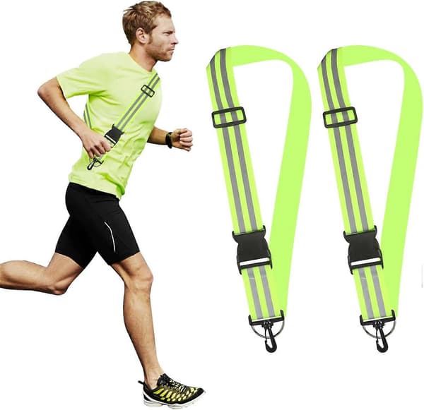 Reflexband för promenader i mörker, 2 st Reflexutrustning för löpning Justerbart reflexbälte