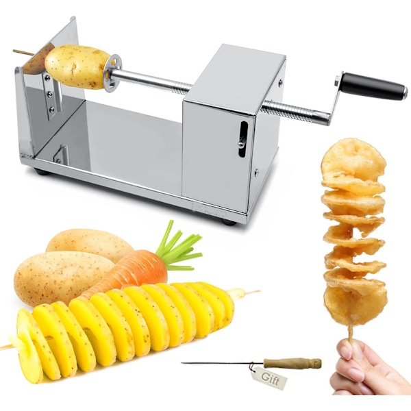 3 in 1 manual tornado potato slicer spiral potato cutter twisted potato slicer spiral twisted cutter thick stainless steel vegetable cutter