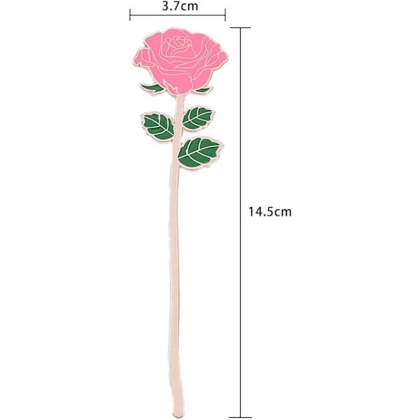 3 stk metallrosebokmerke, bokmerker for kvinner, personlige bokmerker, holdbare søte bokmerkegaver til morsdag (rosa rose, rød rose, blå rose)