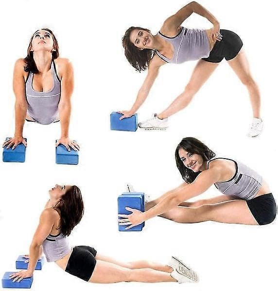 Yoga Block Set Högdensitet Mjuk Bricka 2-pack Yogablock 1 Yogarem