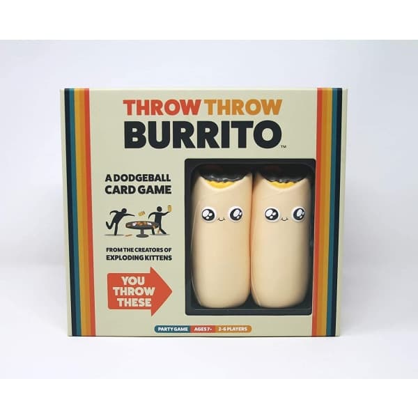 Throw Throw Burrito från Exploding Kittens - Ett kortspel med dodgeball